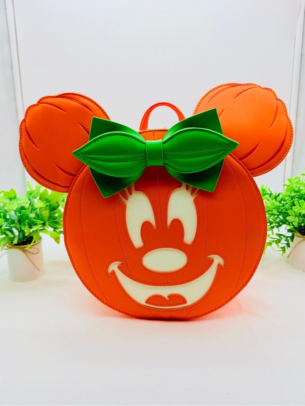 Loungefly Minnie Mouse Glow In The Dark Pumpkin Backpack